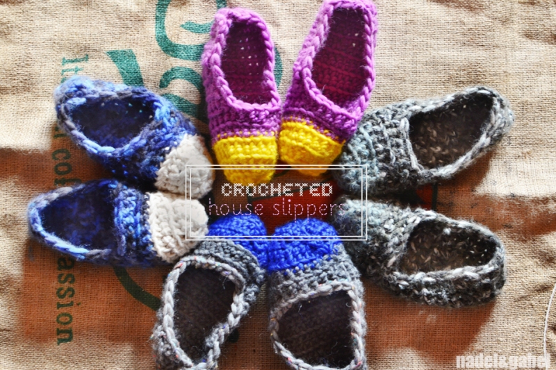 crocheted house slippers