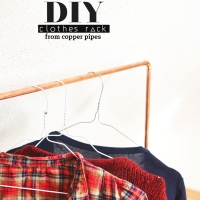 Copper - DIY clothes rack from copper pipes
