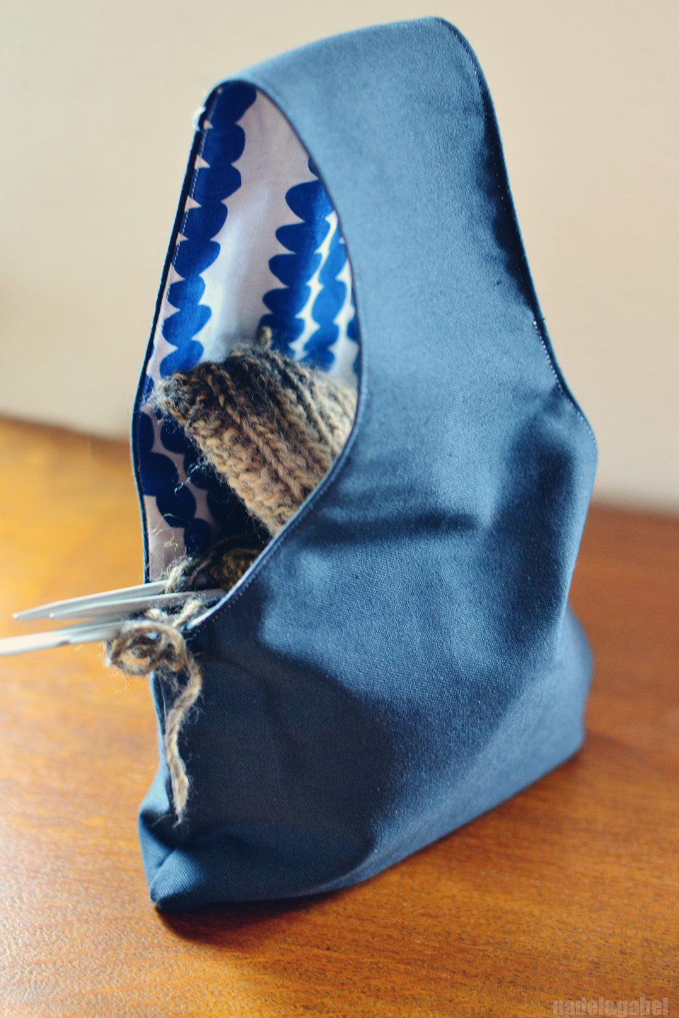 Handy – Reversible knitters project bag